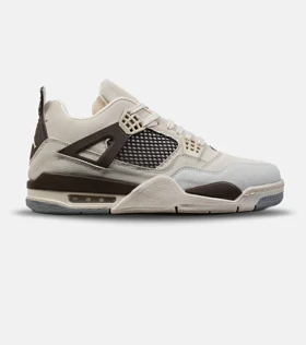 کتانی ساق‌دار بزرگ پا کرم قهوه ای Nike air jordan 4 مدل 8936
