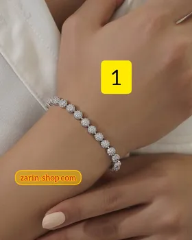 دستبند جواهری نگینی زنانه