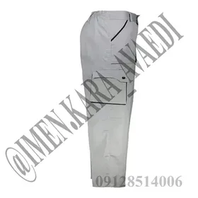 کاپشن شلوار کار سناتور کرم پشت سرمه ایی