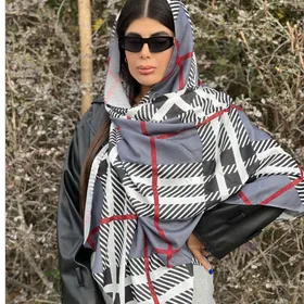 شال نخی پاییزه طرح burberry