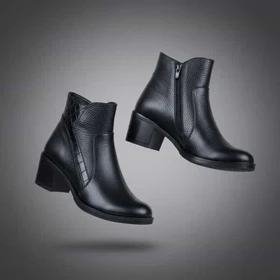 نیم بوت زنانه چرم کد 4037006