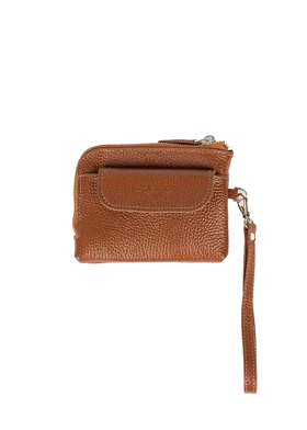 کیف پول جیبی چرم زنانه مدل WB1020 (عسلی)