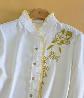 شومیز کتان گلدوزی