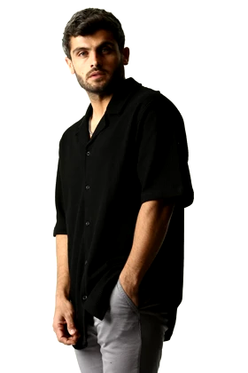 پیراهن یقه انگلیسی ژاکارد مردانه طرح زنبوری