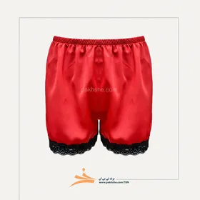 ست تاپ و شورتک ساتن ابریشم لبه توری برند تی بی ان