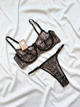 ست سوتین و شورت پلنگی