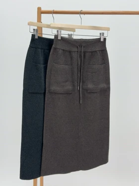 دامن بافت جیب‌دار