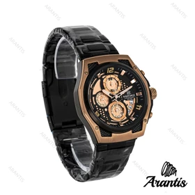 ساعت مردانه اورجینال نیوی فورس NF8051 بند استیل مشکی m-10035