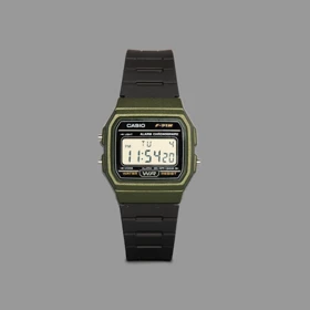ساعت کاسیو یونیسکس مشکی سبز Casio F91-W Unisex Black Green