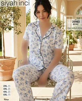 تیشرت و شلوار جلو دکمه siyah inci کد 20963