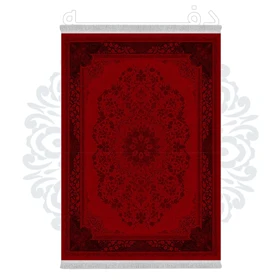 فرشینه از جنس پارچه هازان مخمل ترک طرح سنتی و مدرن برند دفه کد DHU49