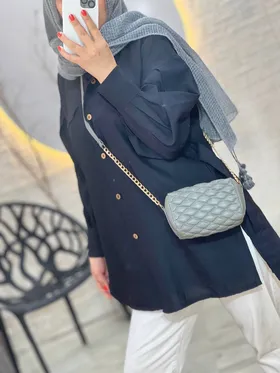 مانتو تابستانه دکمه چوبی