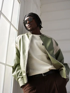 کاپشن مردانه خلبانی تیکه دوزیmc