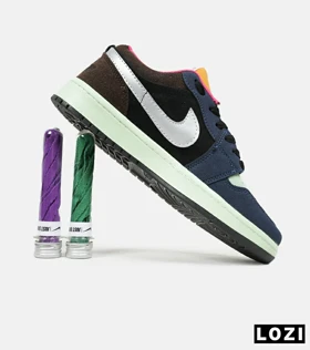 کفش کتانی مردانه و زنانه مشکی سبز سرمه ای NIKE jordan 1