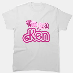 تیشرت لانگ دخترانه Barbie تیشرت لانگ دخترانه باربی طرح I_m Just Ken