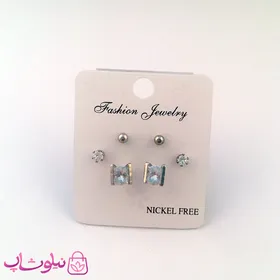گوشواره سه سوراخ طرح فشن