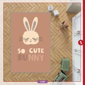 فرشینه اتاق کودک برند مینوریا طرح خرگوش کد p-509