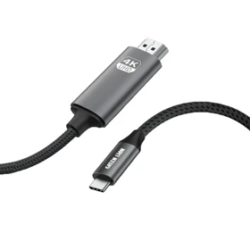 کابل تبدیل USB-C به HDMI گرین لاین با کیفیت 4K (مشکی)
