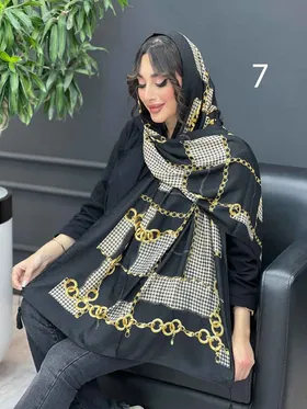 شال نخی طرح دار
