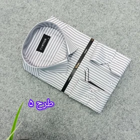 پیراهن راه راه استین بلند مردانه _ قواره کلاسیک _استایل رسمی