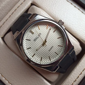 ساعت مچی مردانه والار طرح تیسوت صفحه سفید قاب سیلور