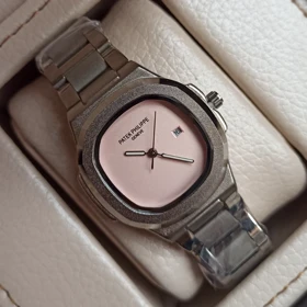 ساعت مچی زنانه پتک فیلیپ مینیمال صورتی +جعبه و باطری اضافه