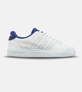 کفش کتانی کژوال مردانه و زنانه سفید آبی Adidas Stan Smith مدل 9051