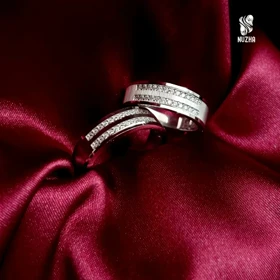 حلقه ست نقره زنانه ومردانه کدhsn1049