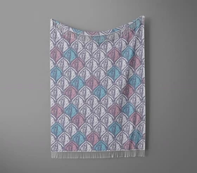 شال مبل ریش دار sofa shawl 373