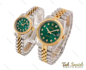 ساعت ست رولکس دیت جاست صفحه سبز Rolex-3685-S