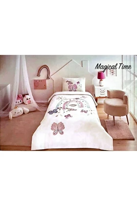 روتختی پیکه یک نفره Özdilek مدل Magical Time پنبه‌ای - یاسی