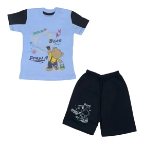 ست تیشرت و شلوارک پسرانه مدل PJ1145