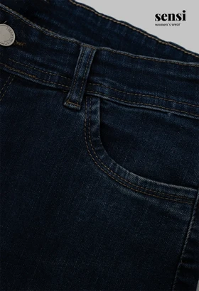 شلوار جین بوت کات ساده ابی گازوئیلی کد1000920