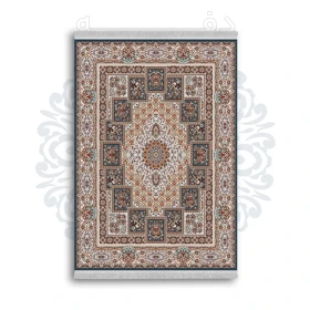 *جدید* فرشینه از جنس پارچه شانل مخمل ترک طرح فانتزی برند دفه کد 1230