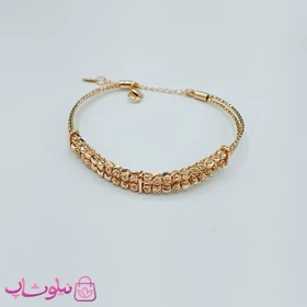 دستبند زنانه ژوپینگ طرح آلبرنادو دو ردیفه کد 3392