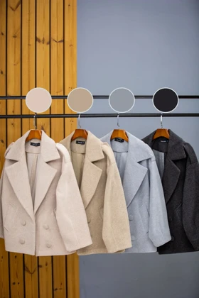 پالتو کت زنانه فوتر کجراه 4 دکمه نما