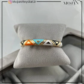 دستبند زنانه بنگل با طرح میناکاری شیک و ظریف کد bg10027