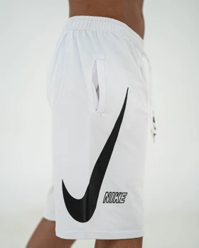 شلوارک بگ طرح NIKE سفید