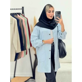 مانتو لینن دو جیب پایین