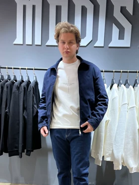 جکت کتان باکسی سرمه ای / برند Snaazy ترکیه