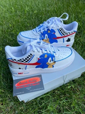 کفش اسپرت نایک ایرفورس طرح سونیک sonic hedgehog