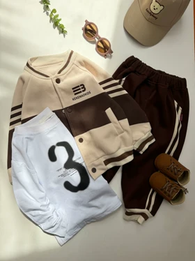 سه تیکه سویشرت و شلوار اسلش و بلوز