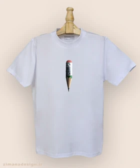 تیشرت مردانه و زنانه نوستالژی طرح مداد