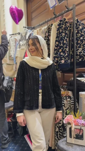 کت مخمل پولکدوزی