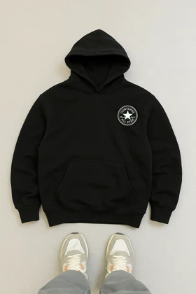 هودی مشکی طرح کانورس