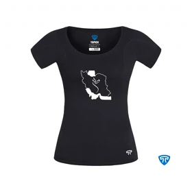 تیشرت نانو آنتی باکتریال ضد تعریق زنانه مشکی طرح وطن من