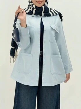 3696-مانتو کتان نیکان