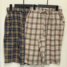 شلوارک چهار خانه نخی مردانه / سایز XL