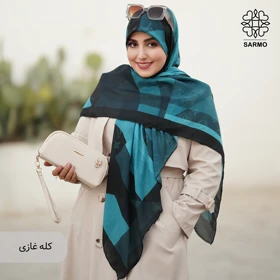 روسری نخ پنبه لوریا (سبز کله غازی)