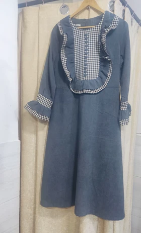 پیراهن زنانه مخمل کبریتی